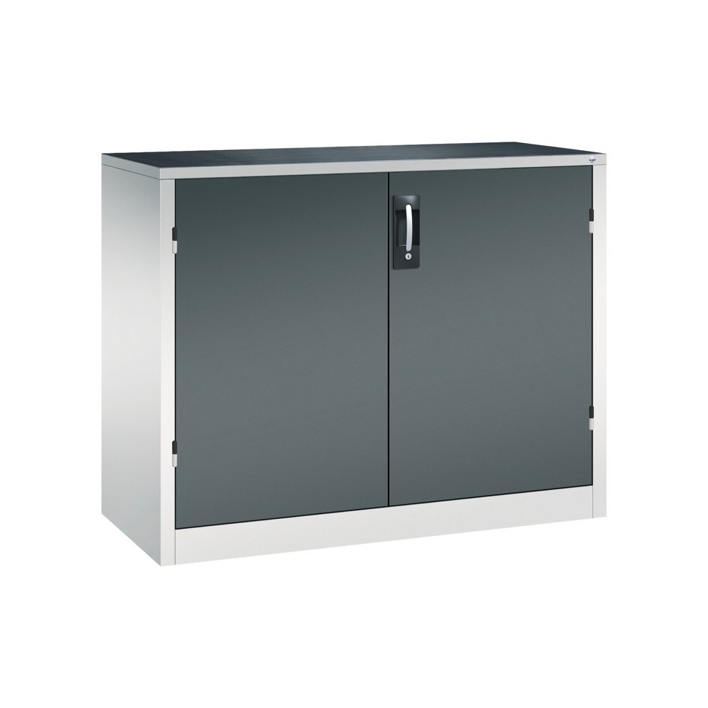Illustration du produit: Armoire pour charges lourdes C+P avec 1 tablette, H x l x P 1 000 x 1 200 x 500 mm, gris clair, gris anthracite