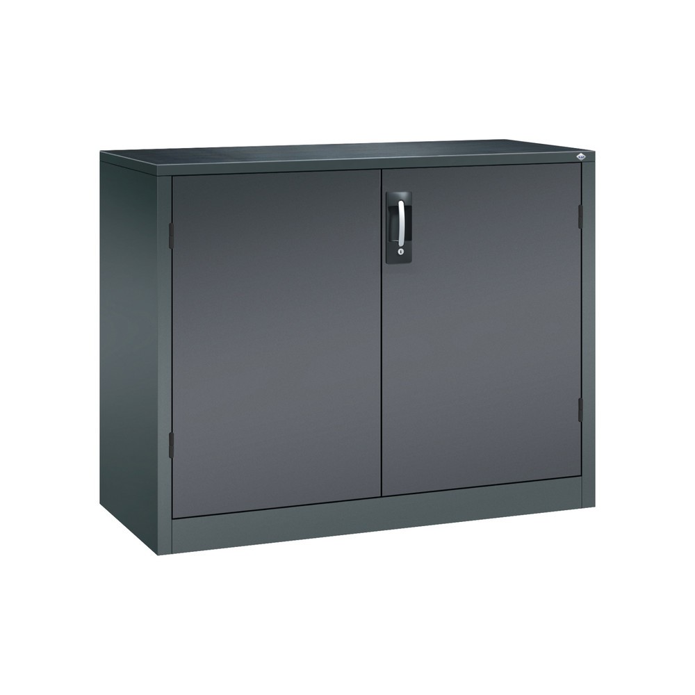 Illustration du produit: Armoire pour charges lourdes C+P avec 1 tablette, H x l x P 1 000 x 1 200 x 500 mm, gris anthracite, gris noir