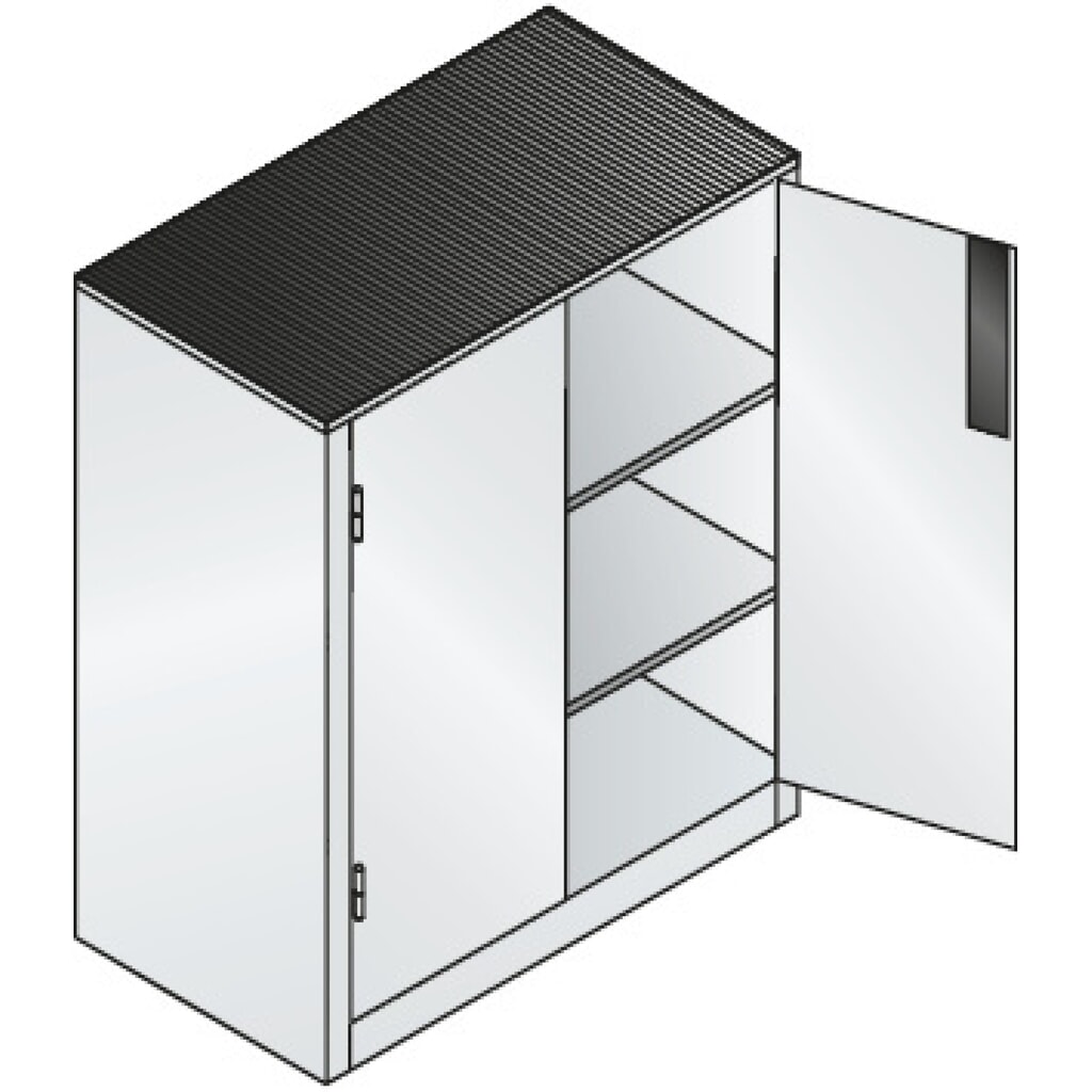 Armoire pour charges lourdes C+P avec 2 tablettes, H x l x P 1 200 x 930 x 500 mm, gris clair, bleu gentiane N° de l'image du produit 6 : Armoire pour charges lourdes C+P avec 2 tablettes, H x l x P 1 200 x 930 x 500 mm, gris clair, bleu gentiane