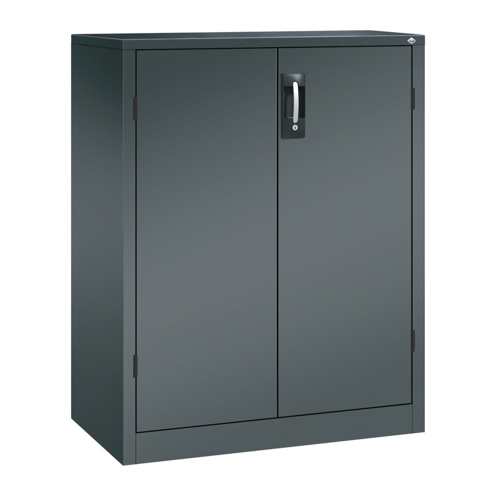 Illustration du produit: Armoire pour charges lourdes C+P avec 2 tablettes, H x l x P 1 200 x 930 x 500 mm, gris anthracite, gris anthracite