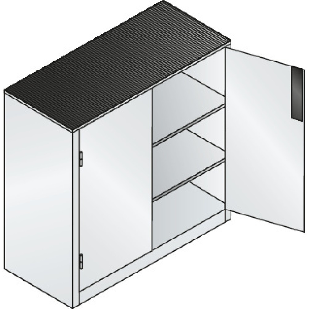 Numéro de l'image du produit 3: Armoire pour charges lourdes C+P avec 2 tablettes, H x l x P 1 200 x 1 200 x 500 mm, gris clair, gris anthracite