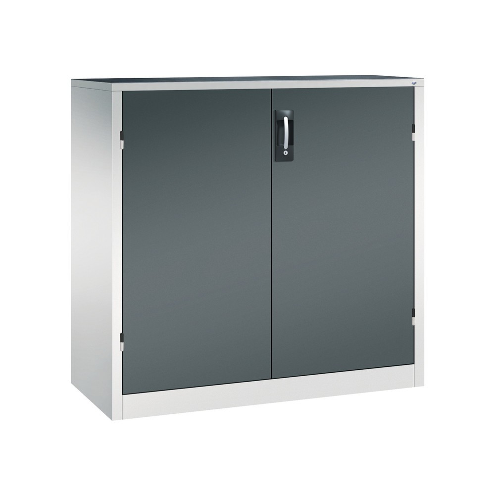 Illustration du produit: Armoire pour charges lourdes C+P avec 2 tablettes, H x l x P 1 200 x 1 200 x 500 mm, gris clair, gris anthracite
