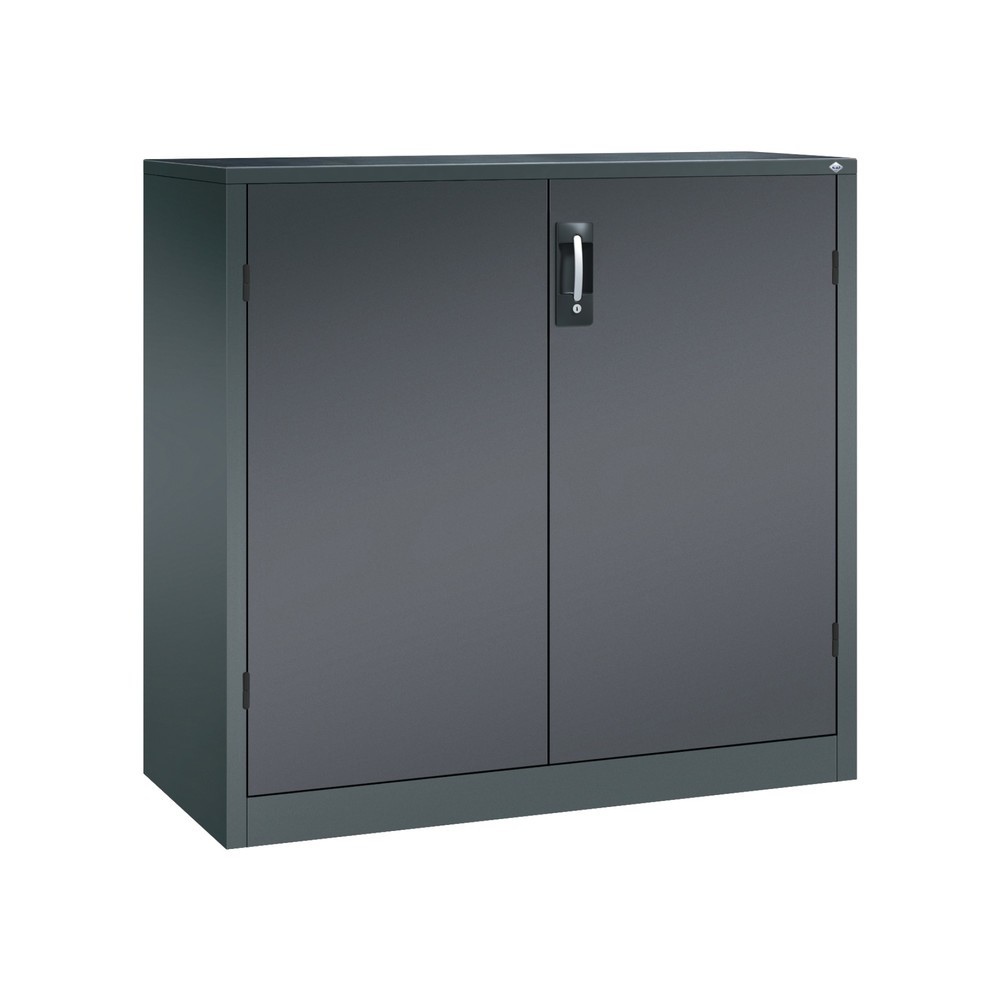 Illustration du produit: Armoire pour charges lourdes C+P avec 2 tablettes, H x l x P 1 200 x 1 200 x 500 mm, gris anthracite, gris noir