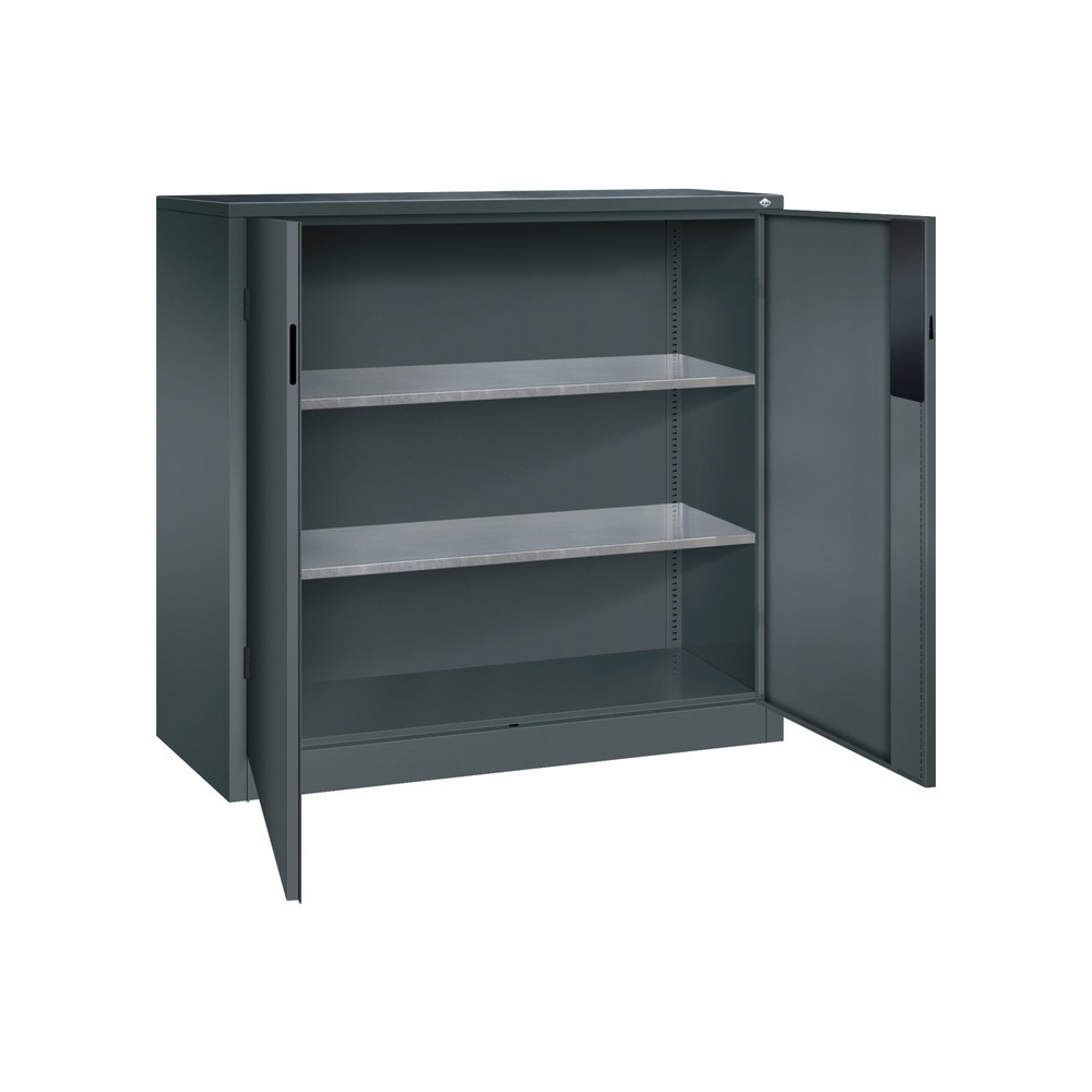 Numéro de l'image du produit 4: Armoire pour charges lourdes C+P avec 2 tablettes, H x l x P 1 200 x 1 200 x 500 mm, gris anthracite, gris anthracite