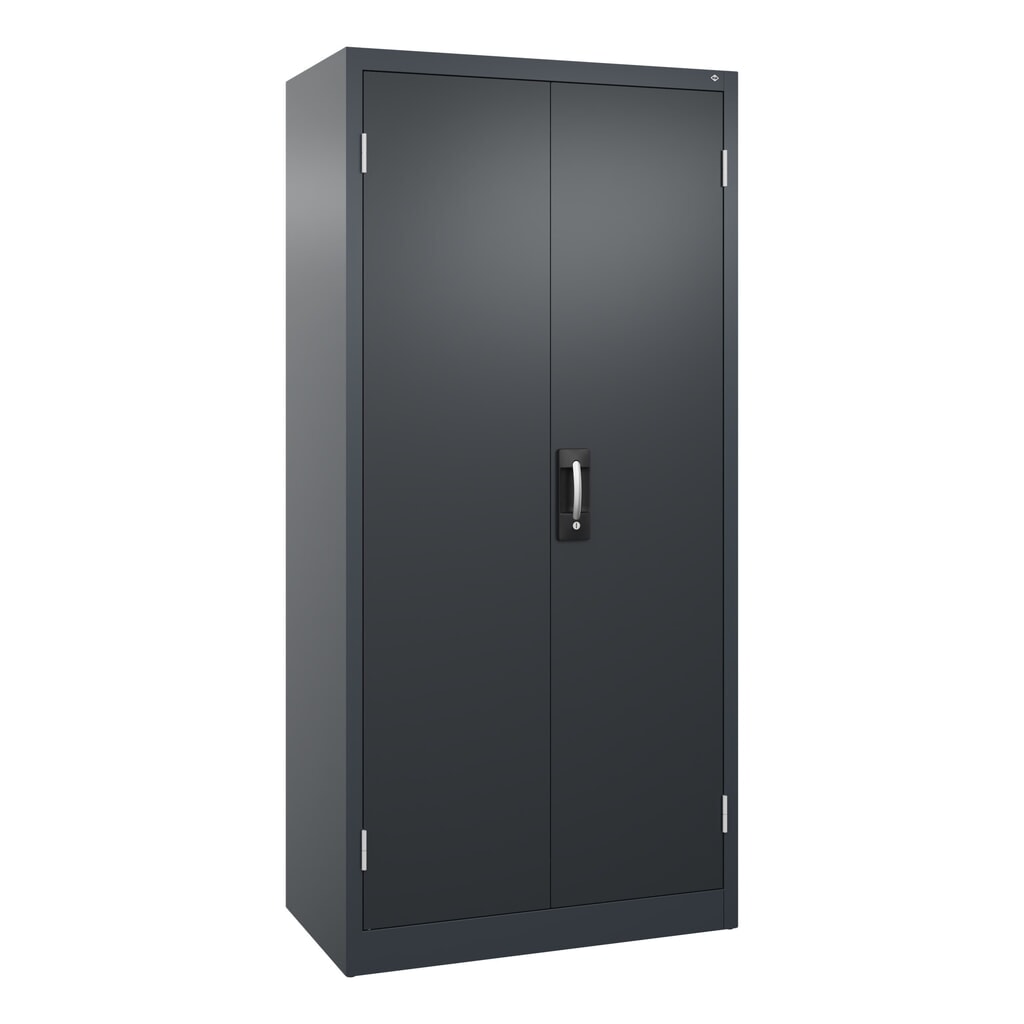 Illustration du produit: Armoire pour charges lourdes C+P avec 4 tablettes, H x l x P 1 950 x 930 x 500 mm, gris anthracite, gris noir