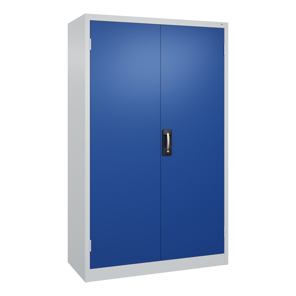 Illustration du produit: Armoire pour charges lourdes C+P avec 4 tablettes, H x l x P 1 950 x 1 200 x 500 mm, gris clair, bleu gentiane