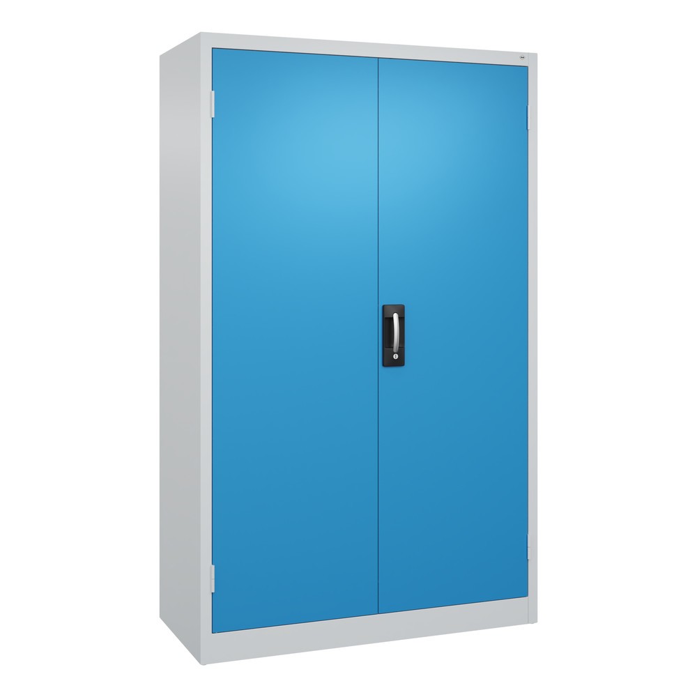 Illustration du produit: Armoire pour charges lourdes C+P avec 4 tablettes, H x l x P 1 950 x 1 200 x 500 mm, gris clair, bleu clair