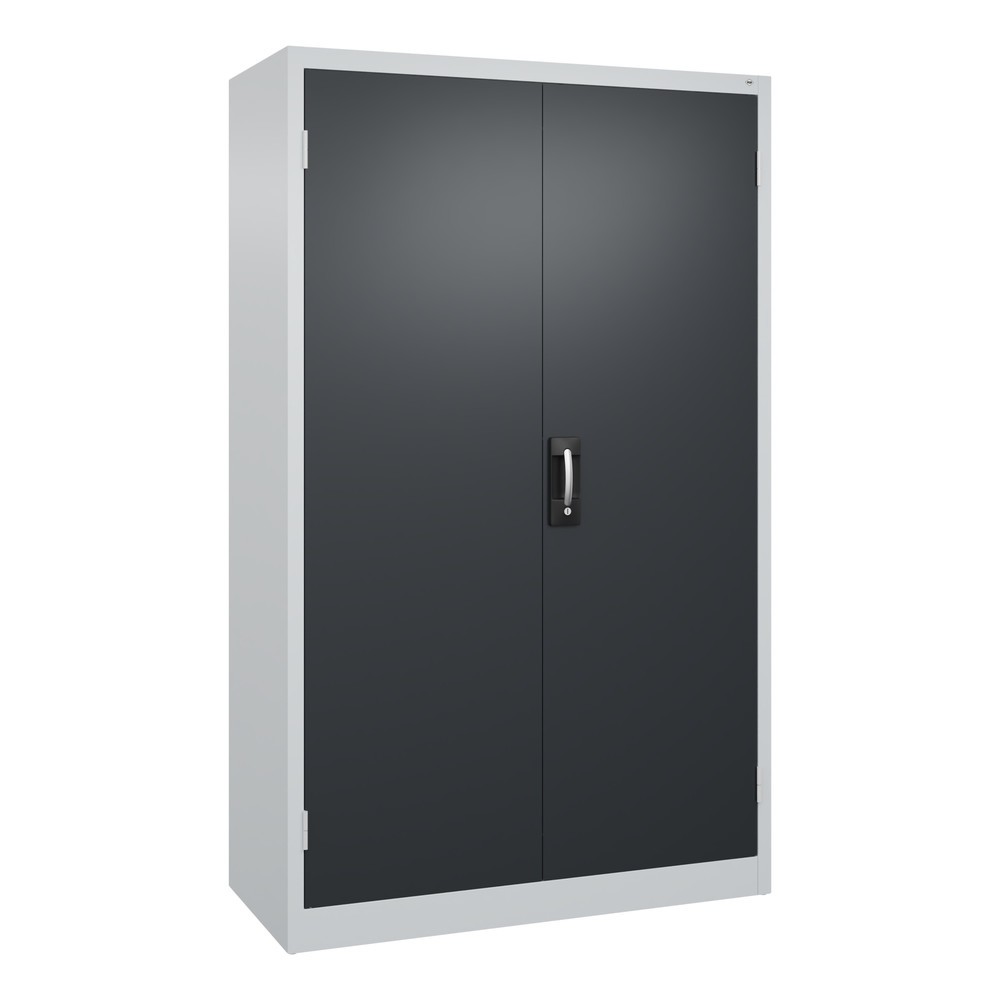 Illustration du produit: Armoire pour charges lourdes C+P avec 4 tablettes, H x l x P 1 950 x 1 200 x 500 mm, gris clair, gris noir