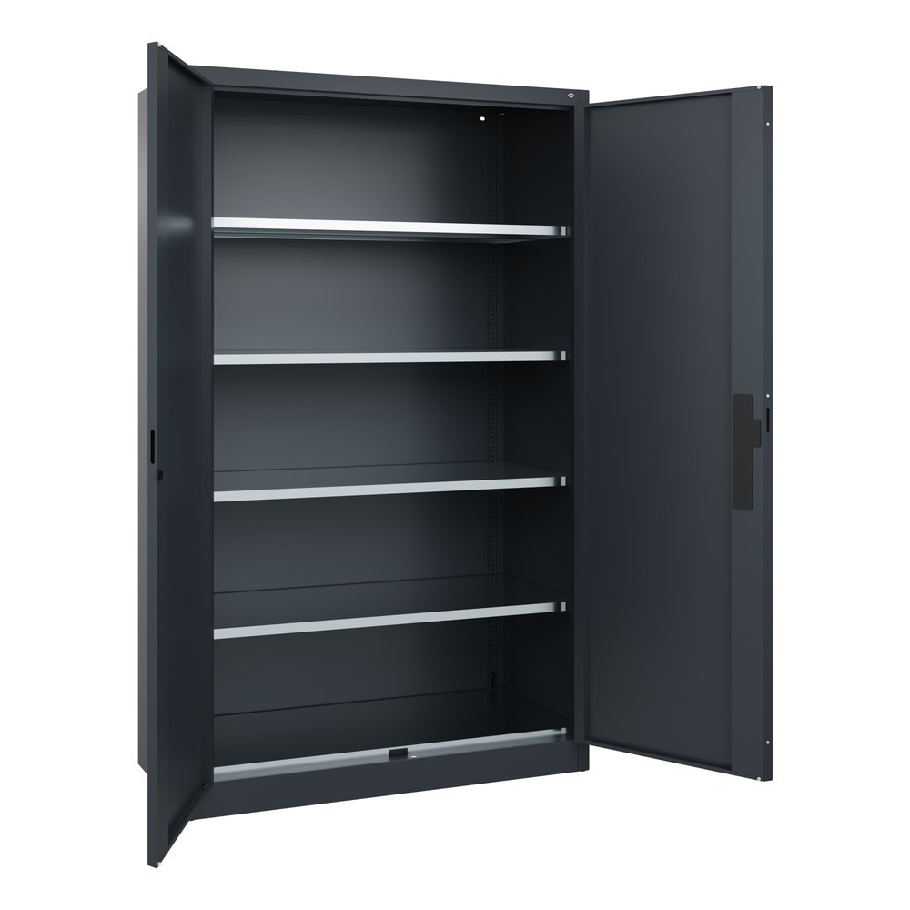 Numéro de l'image du produit 3: Armoire pour charges lourdes C+P avec 4 tablettes, H x l x P 1 950 x 1 200 x 500 mm, gris anthracite, gris anthracite