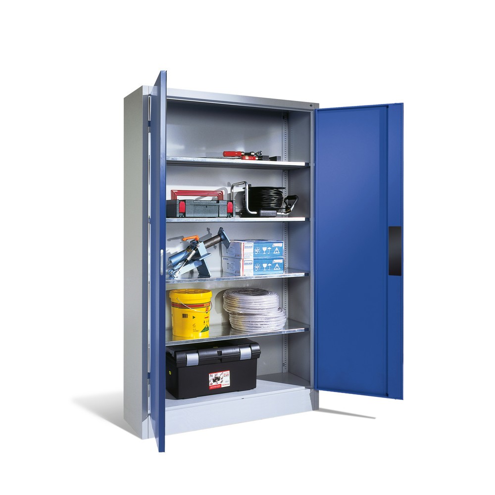 Numéro de l'image du produit 5: Armoire pour charges lourdes C+P avec 4 tablettes, H x l x P 1 950 x 1 200 x 500 mm, gris anthracite, gris anthracite