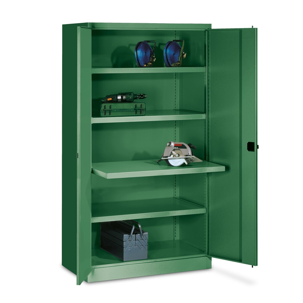 N° de l'image du produit 2 : Armoire pour charges lourdes PAVOY Premium, 3 tablettes + tiroirs 3 x 175 mm, gris clair, gris clair
