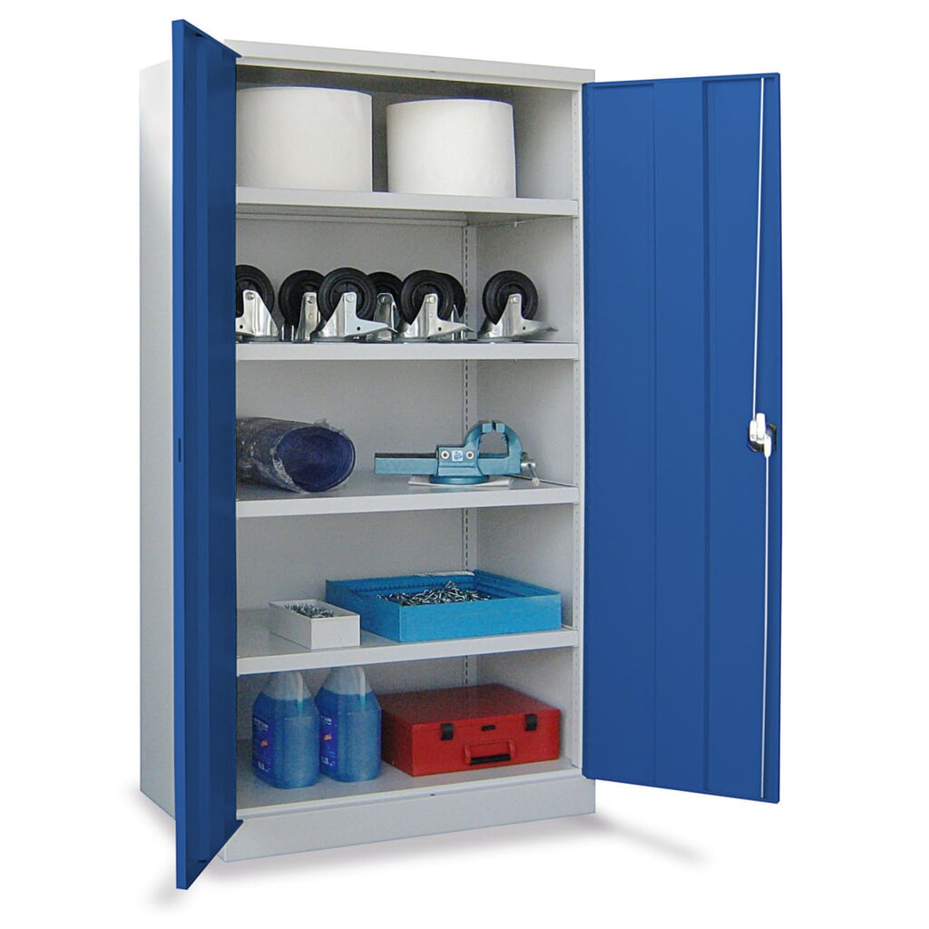 Armoire pour charges lourdes PAVOY Premium, 3 tablettes + tiroirs 3 x 175 mm, gris clair, gris clair N° de l'image du produit 1 : Armoire pour charges lourdes PAVOY Premium, 3 tablettes + tiroirs 3 x 175 mm, gris clair, gris clair