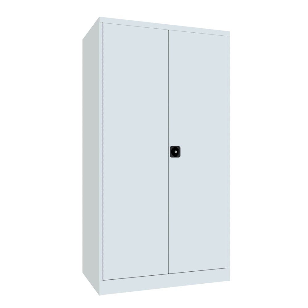Numéro de l'image du produit 1: Armoire pour charges lourdes PAVOY Premium avec paroi intermédiaire, 8 tablettes, gris clair, gris clair