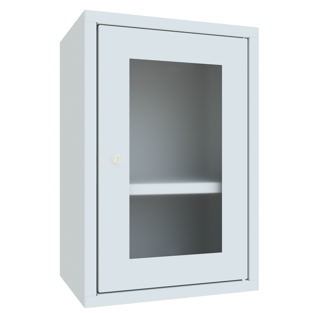 Numéro de l'image du produit 3: Armoire suspendue PAVOY avec regard, H x l x P 600 x 400 x 300 mm, gris clair, gris clair