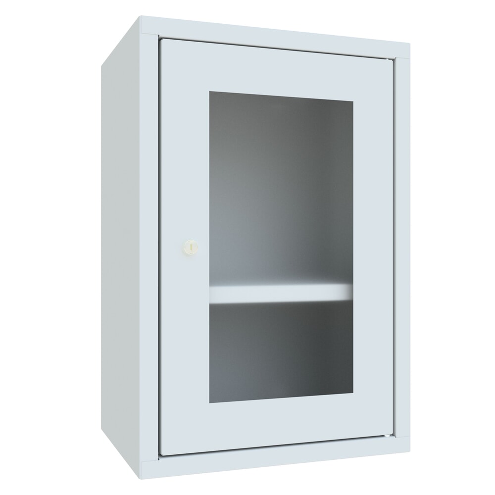 Numéro de l'image du produit 1: Armoire suspendue PAVOY avec regard, H x l x P 600 x 400 x 300 mm, gris clair, gris clair