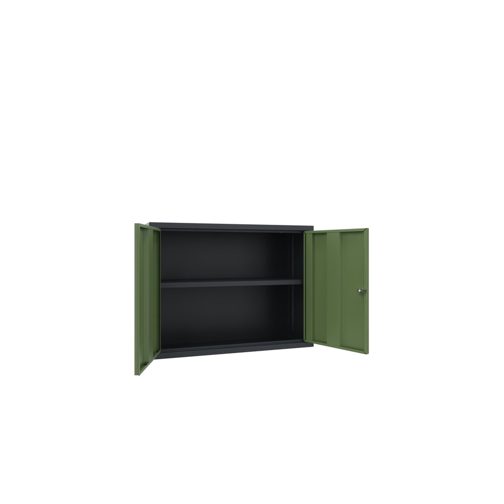 N° de l'image du produit 2 : Armoire suspendue PAVOY, H x l x P 600 x 800 x 300 mm, vert réséda, gris anthracite