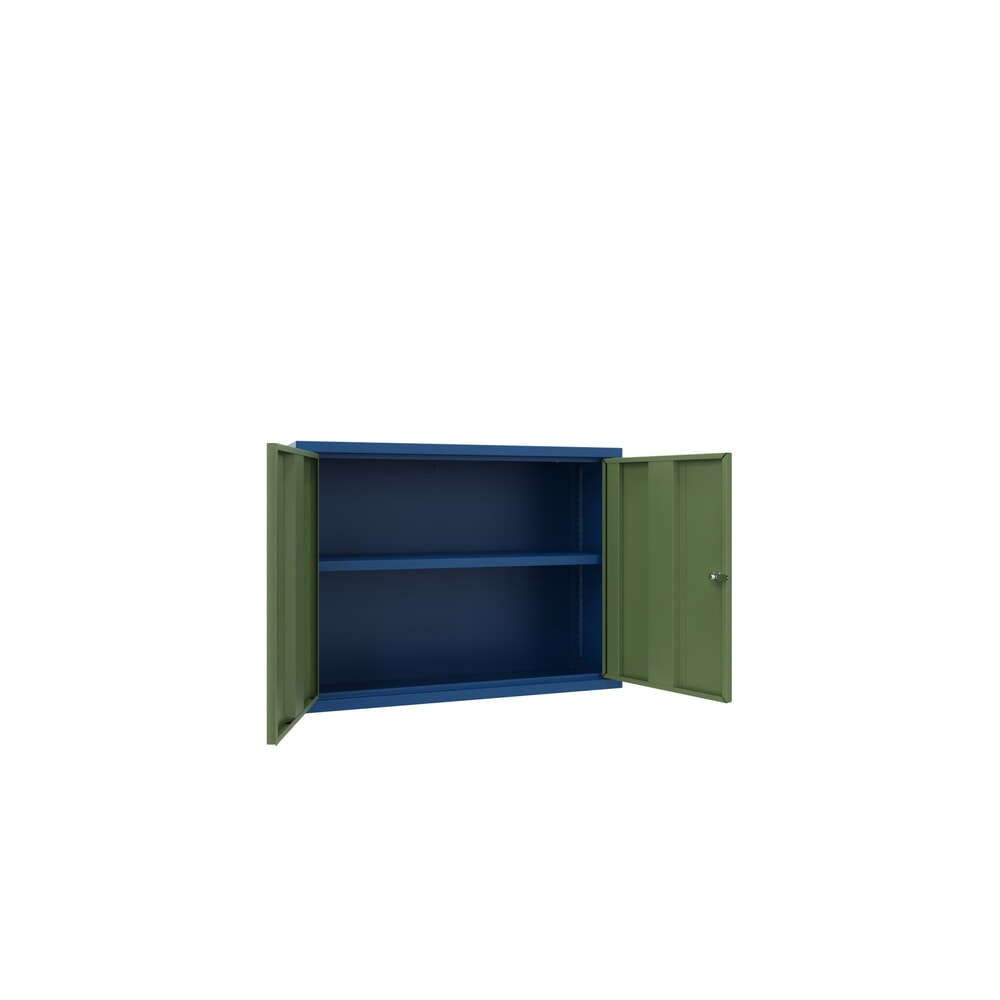 Numéro de l'image du produit 2: Armoire suspendue PAVOY, H x l x P 600 x 800 x 300 mm, vert réséda, bleu gentiane