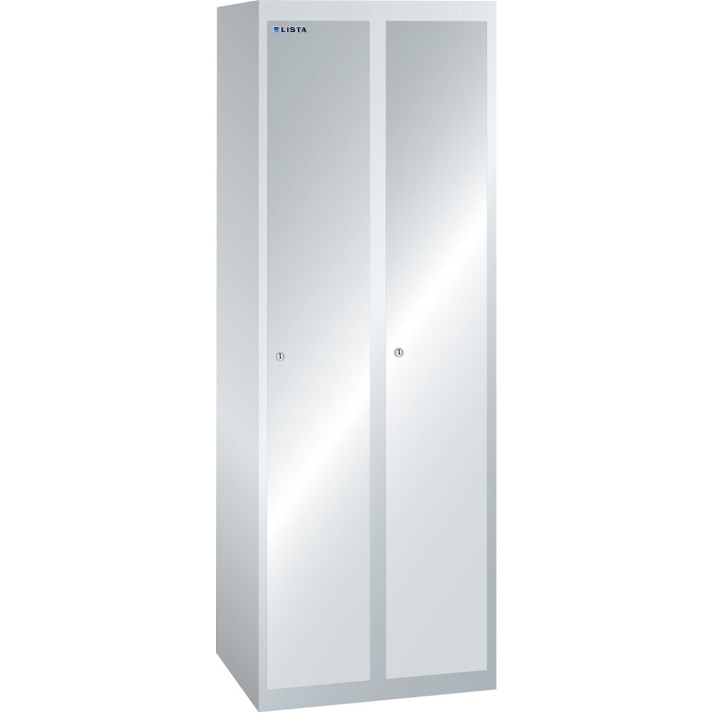 Armoire-vestiaire LISTA, (PxH) 500x1 700 mm, sans sous-structure, 2 compartiments, dispositif de fermeture Illustration du produit: Armoire-vestiaire LISTA, (PxH) 500x1 700 mm, sans sous-structure, 2 compartiments, dispositif de fermeture