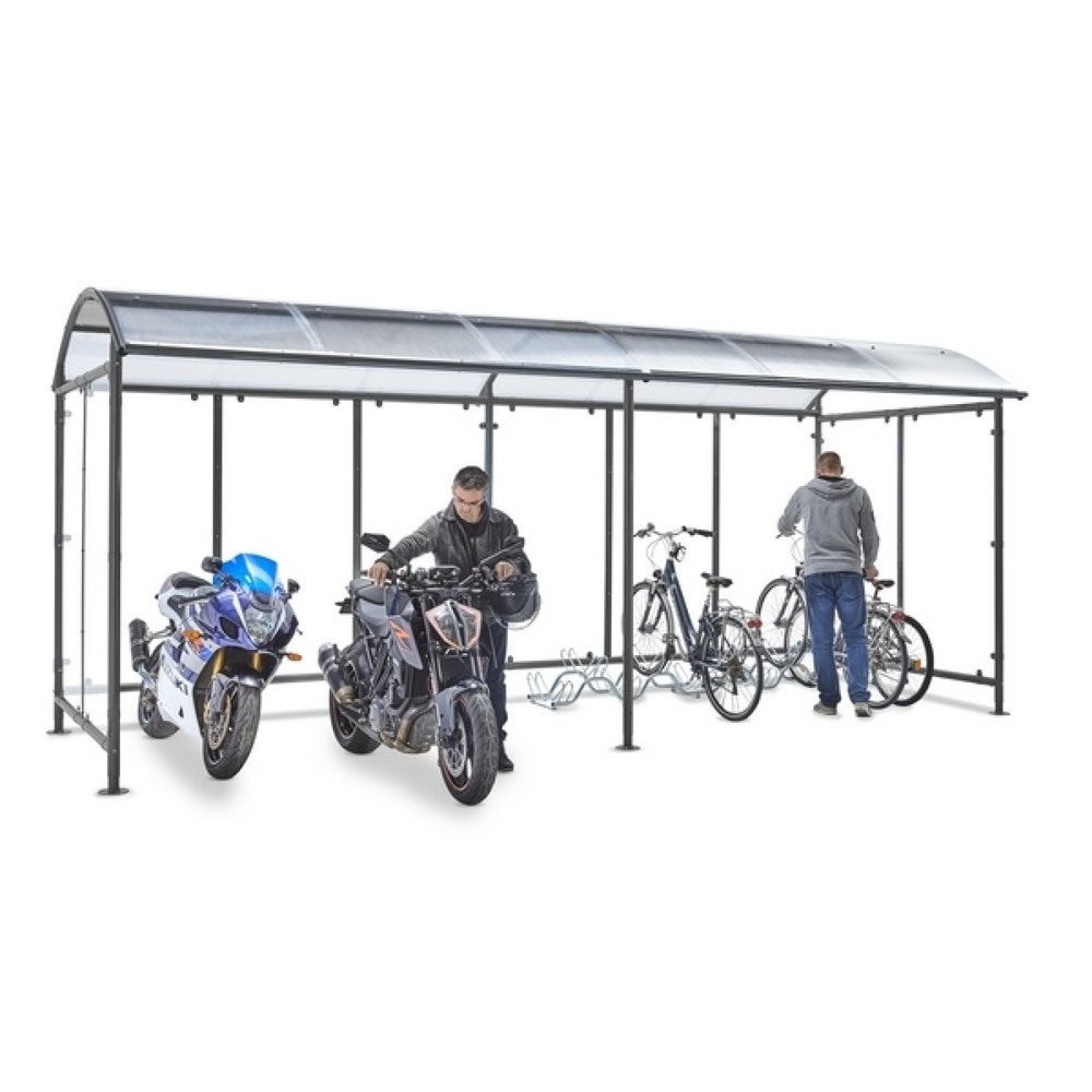 N° de l'image du produit 2 : MOTTEZ Abri vélos dôme à fixer sur l'abri de base