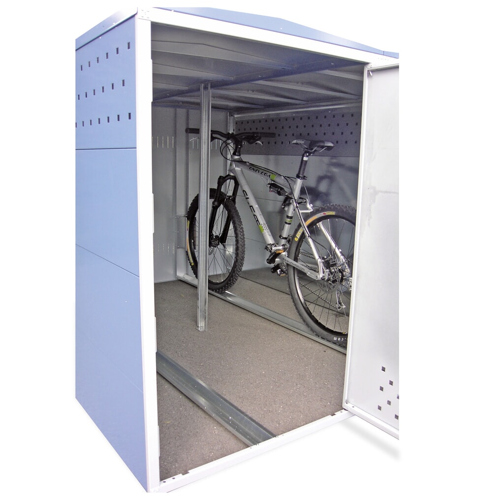 Garage à vélos extensible de façon modulaire, kit de montage sans paroi latérale Illustration du produit: Garage à vélos extensible de façon modulaire, kit de montage sans paroi latérale