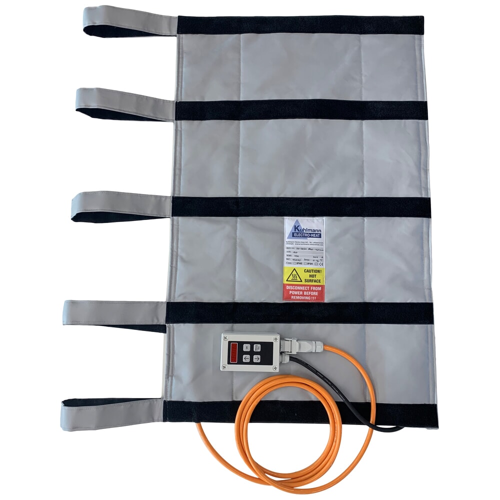 N° de l'image du produit 3 : Kuhlmann enveloppe chauffante pour câble haute tension, 230 V avec régulateur de température 0 - 90 °C, 750 W, longueur 1 m