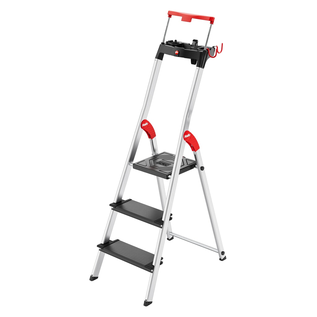 N° de l'image du produit 1 : Escabeau double à marches Hailo TopLine, hauteur de travail 0,63 m