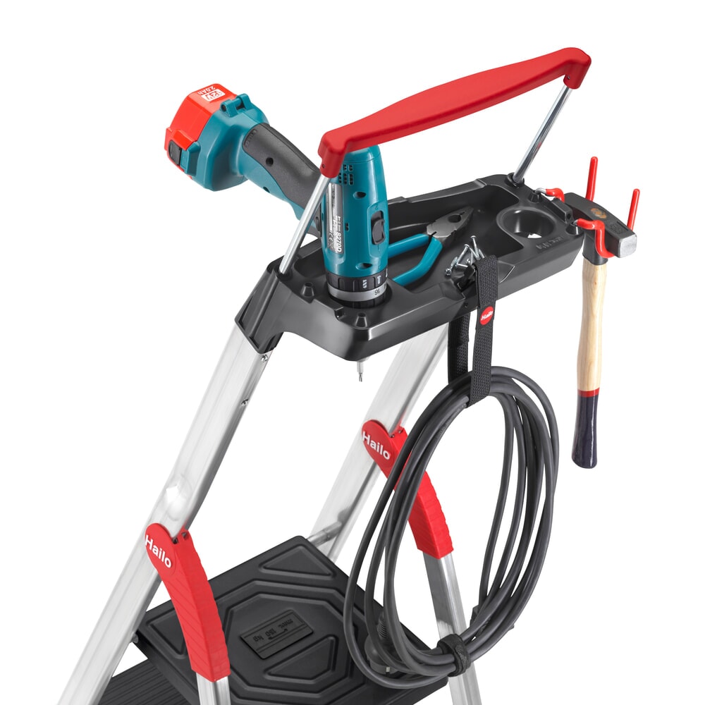 N° de l'image du produit 2 : Escabeau double à marches Hailo TopLine, hauteur de travail 0,85 m