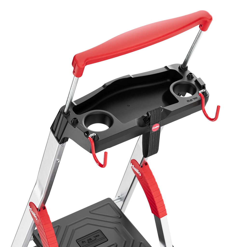 N° de l'image du produit 4 : Escabeau double à marches Hailo TopLine, hauteur de travail 0,63 m