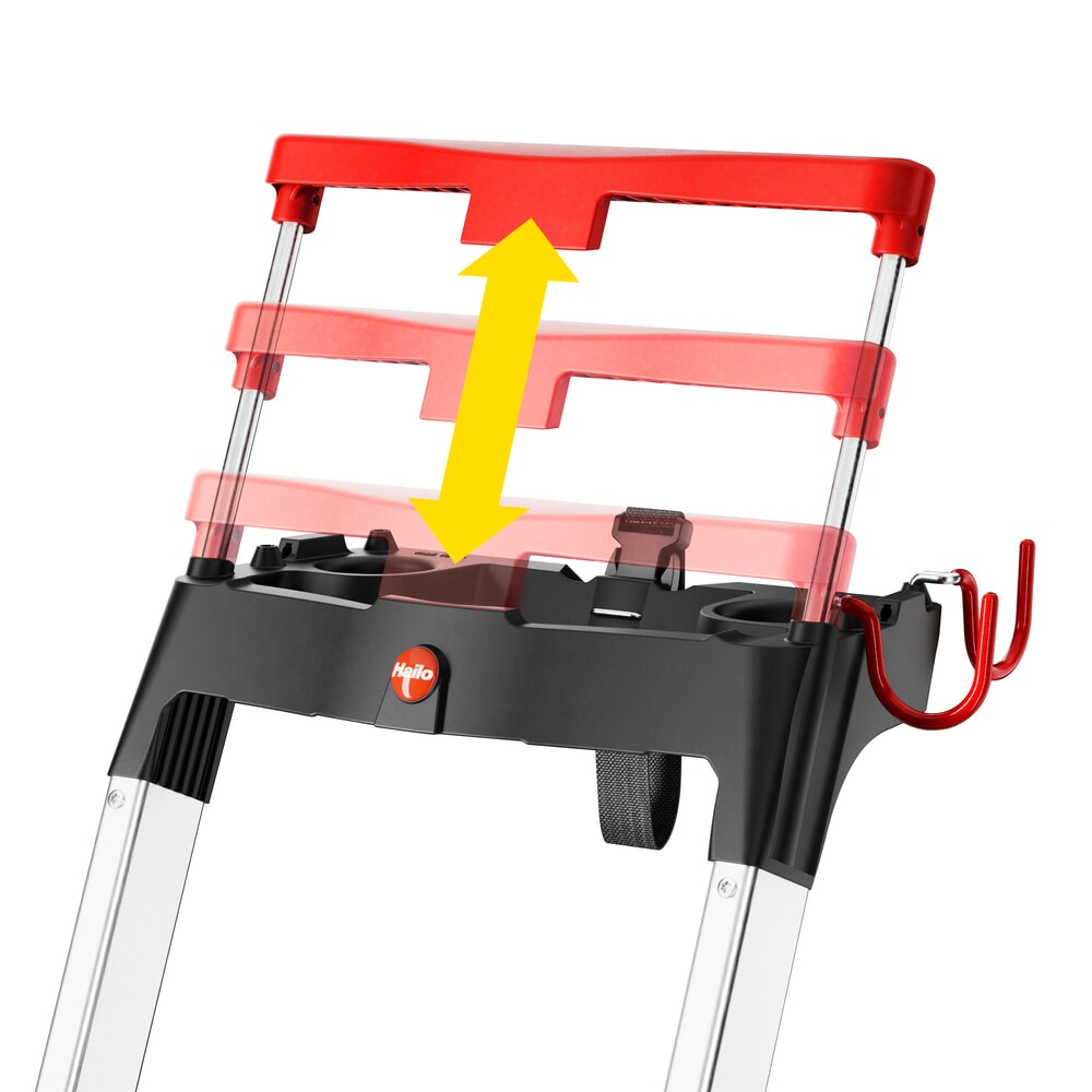 N° de l'image du produit 5 : Escabeau double à marches Hailo TopLine, hauteur de travail 0,85 m