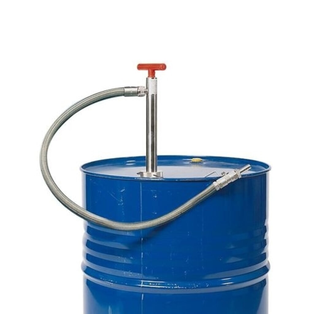 Illustration du produit: Denios Pompe à fûts, acier inoxydable, tuyau PTFE conducteur, profondeur d'immersion de 570 mm