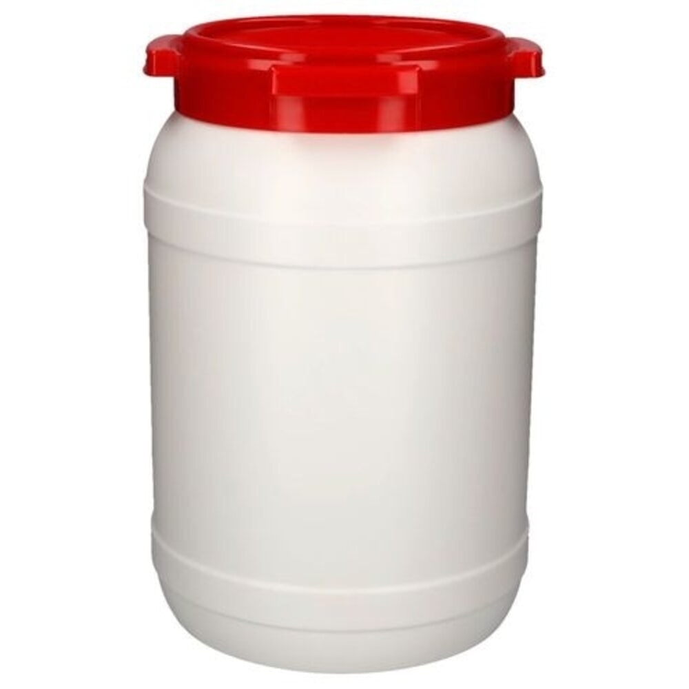 N° de l'image du produit 1 : Denios fût à large ouverture en Polyéthylène (PE), blanc-rouge WH 20, volumes de 20 l