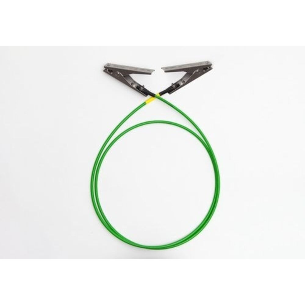 Illustration du produit: Denios câble de mise à la terre avec 2 pinces de mise à la terre, isolation et homologation ATEX, longueur 2 m