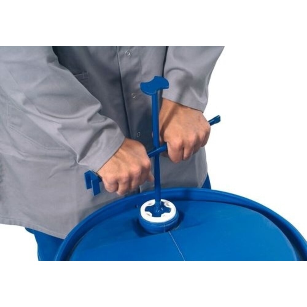 N° de l'image du produit 1 : Denios clé à fût en croix, en acier peint, pour ouvrir les fermetures de fût les plus courantes