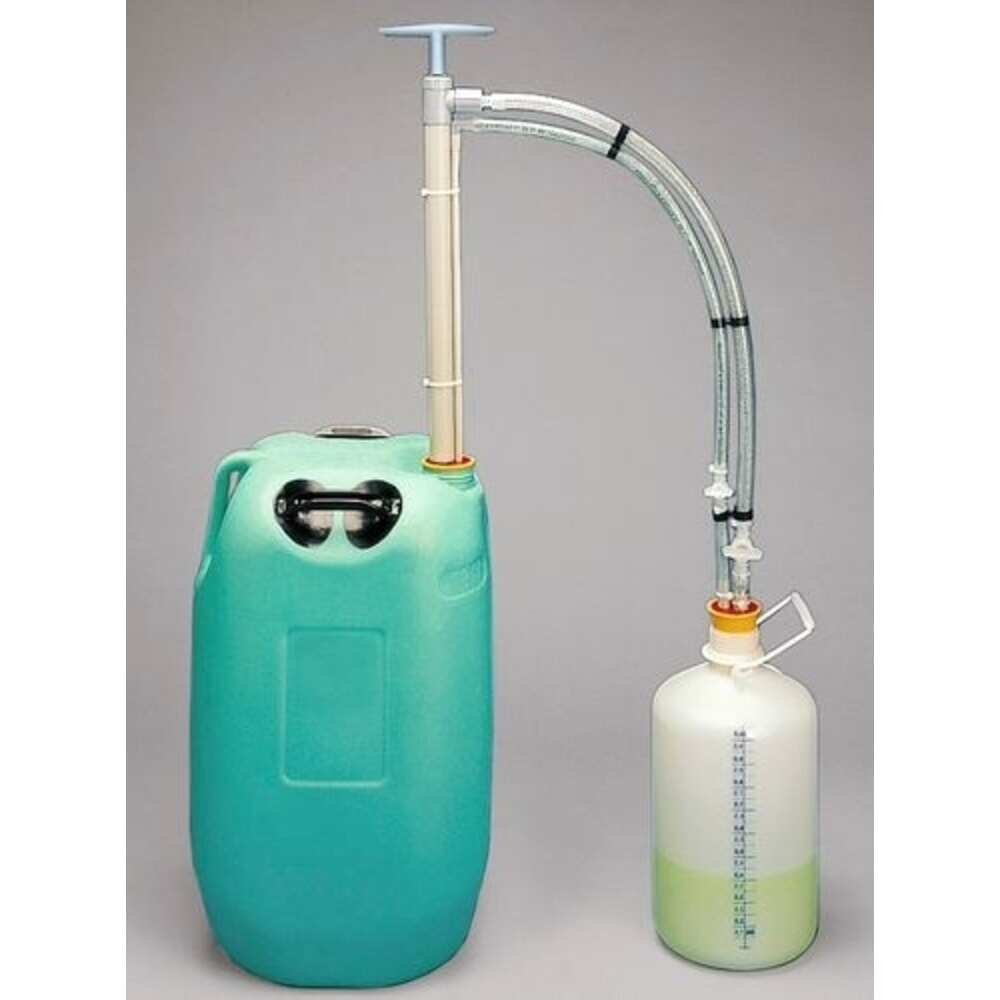 N° de l'image du produit 1 : Denios Pompe à fûts en polypropylène, étanche aux gaz, avec adaptateur universel