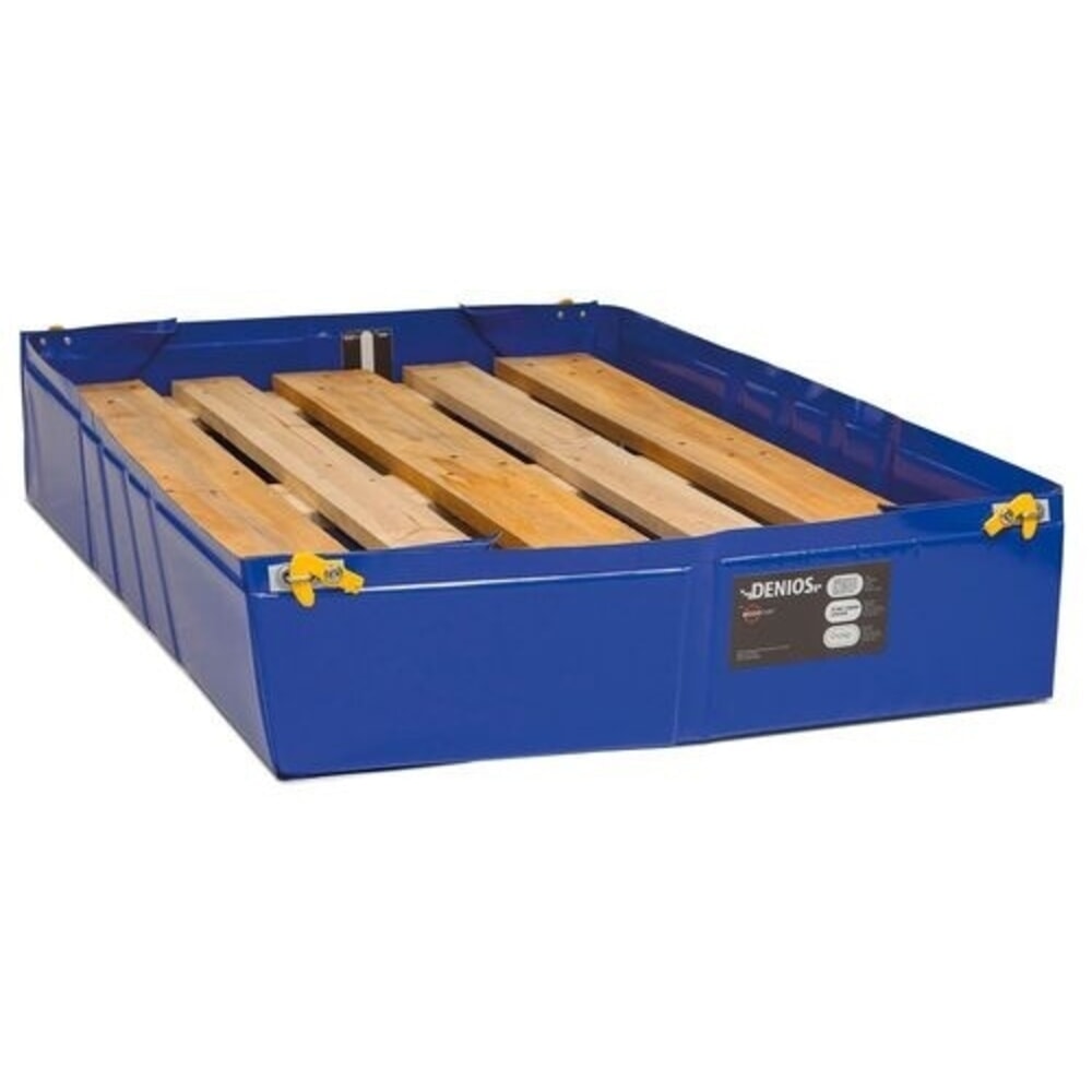 N° de l'image du produit 1 : Denios bac de rétention réutilisable pliable en plastique, volume de 25 l, H x l x P 125 x 350 x 700 mm