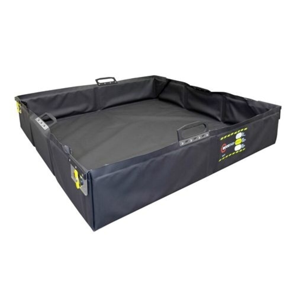 N° de l'image du produit 1 : Denios bac de rétention réutilisable pliable en plastique, antistatique, volume de 210 l, H x l x P 225 x 840 x 1240 mm
