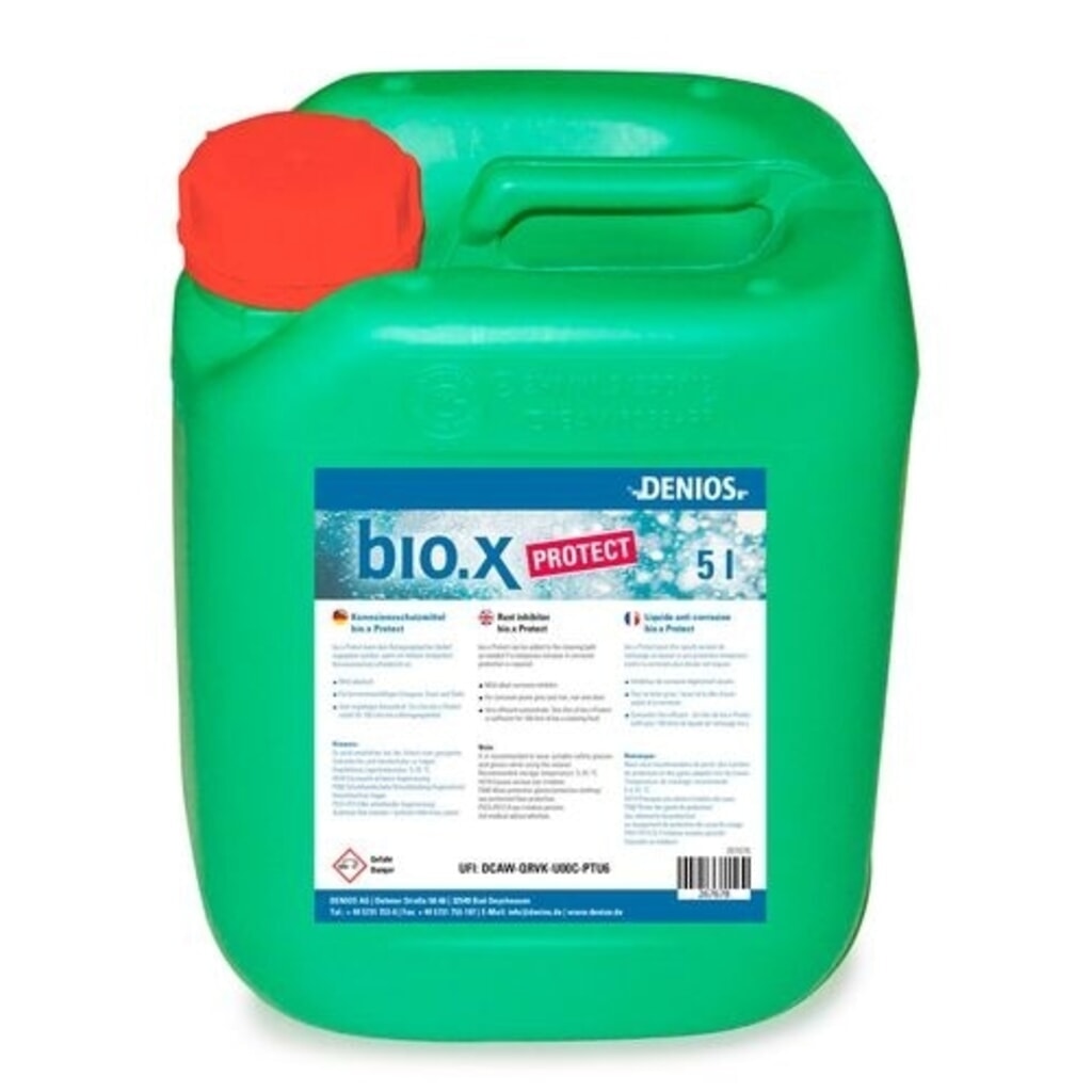 Denios produit anticorrosion bio.x Protect, 5 l, additif pour bains de nettoyage bio.x Illustration du produit: Denios produit anticorrosion bio.x Protect, 5 l, additif pour bains de nettoyage bio.x