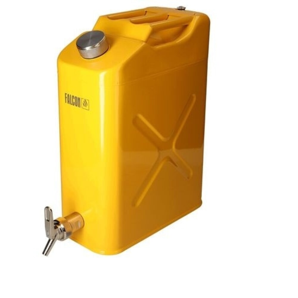 N° de l'image du produit 1 : Denios bidon de sécurité FALCON en acier peint, avec robinet doseur de précision, EPDM, 20 l