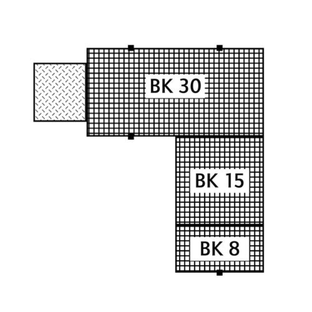 N° de l'image du produit 3 : Denios bac de rétention au sol classic-line en polyéthylène (PE) monobloc, avec grille en polyéthylène (PE), H x l x P 150 x 1 500 x 1 500 mm