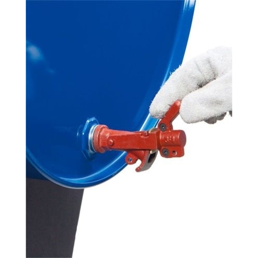 N° de l'image du produit 2 : Denios robinet de fût en fonte avec plaque de verrouillage en laiton, diamètre du filetage 3/4 pouce