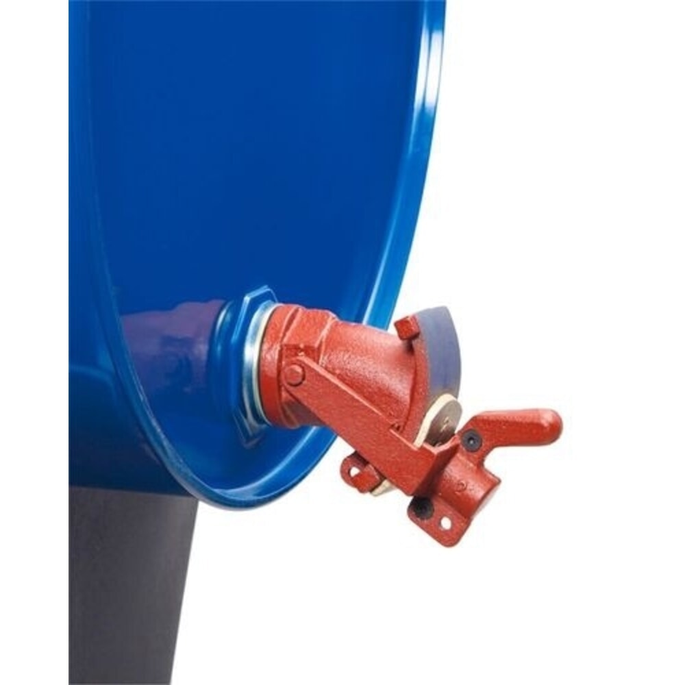 N° de l'image du produit 2 : Denios robinet de fût en fonte avec plaque de verrouillage en laiton, diamètre du filetage 2 pouces