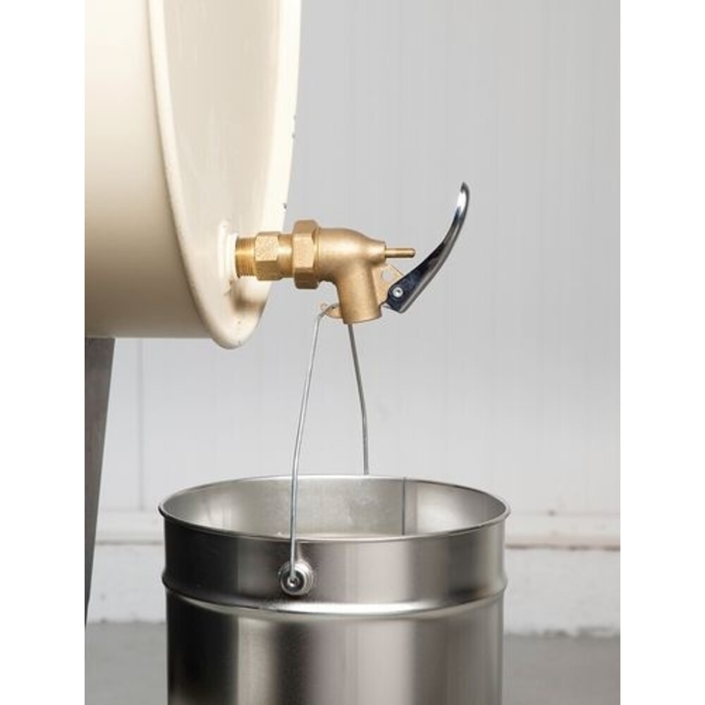 N° de l'image du produit 2 : Denios robinet de soutirage en laiton à fermeture automatique pour fûts en acier, diamètre du filetage 3/4 pouce, pour liquides non corrosifs