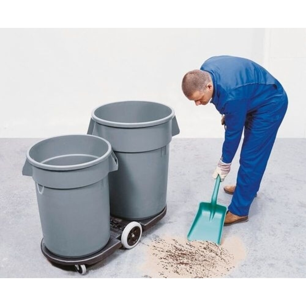 N° de l'image du produit 2 : Denios collecteur de matériaux DENSORB sur transpalette de stockage et d’élimination avec 2 conteneurs (120 et 170 l)