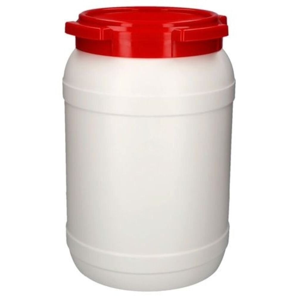 N° de l'image du produit 2 : Denios fût à large ouverture en Polyéthylène (PE), blanc-rouge WH 20, volumes de 20 l