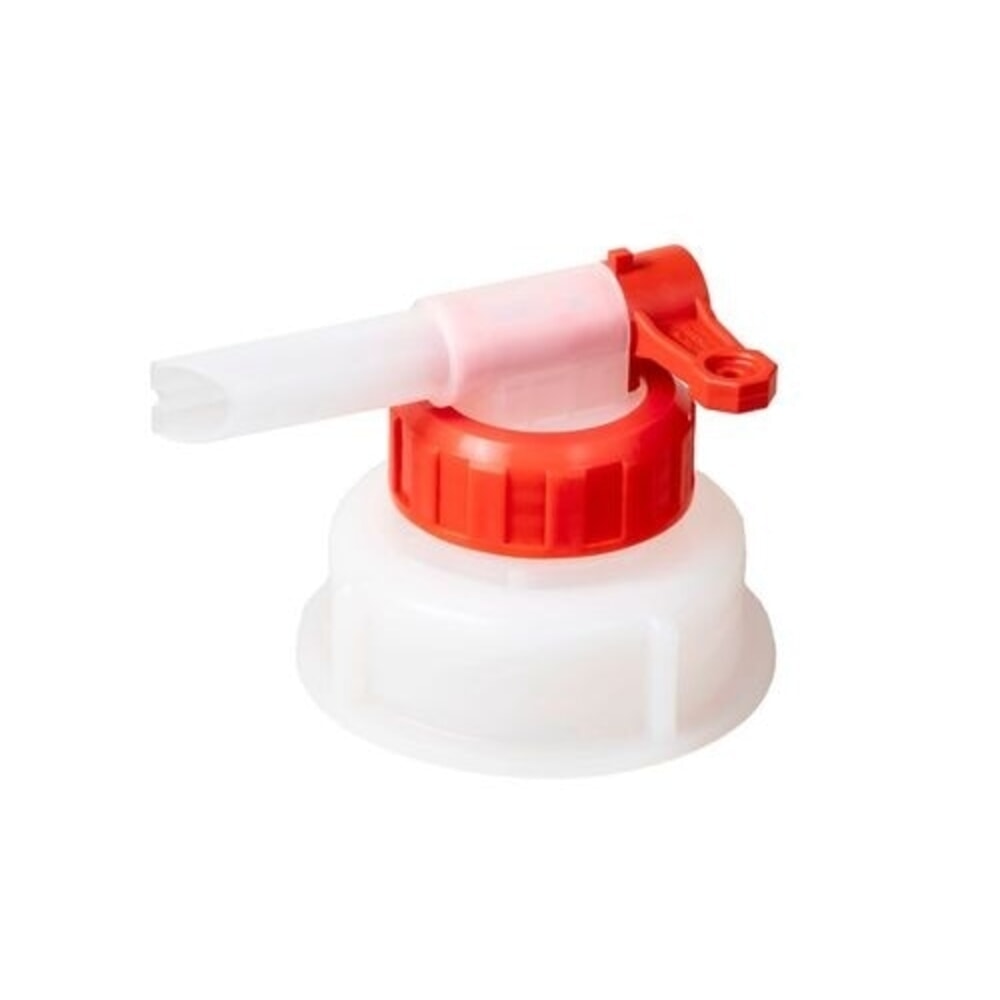 N° de l'image du produit 2 : Denios robinet en plastique, apte au contact alimentaire, résistant aux acides AH 61, diamètre du filetage 61 mm
