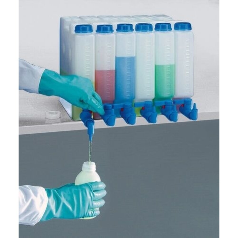 N° de l'image du produit 3 : Denios bidon peu encombrant en polypropylène transparent (PP), volume de 5 l, avec bec verseur fileté