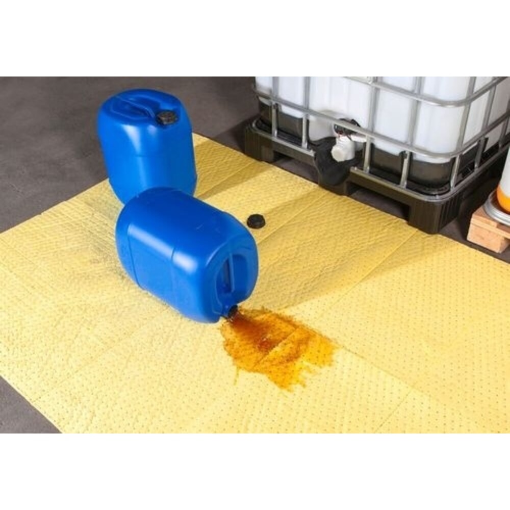 N° de l'image du produit 2 : Denios rouleau de non-tissé absorbant DENSORB Economy Single, spécial, léger, 38 cm x 90 m, 2 pièce