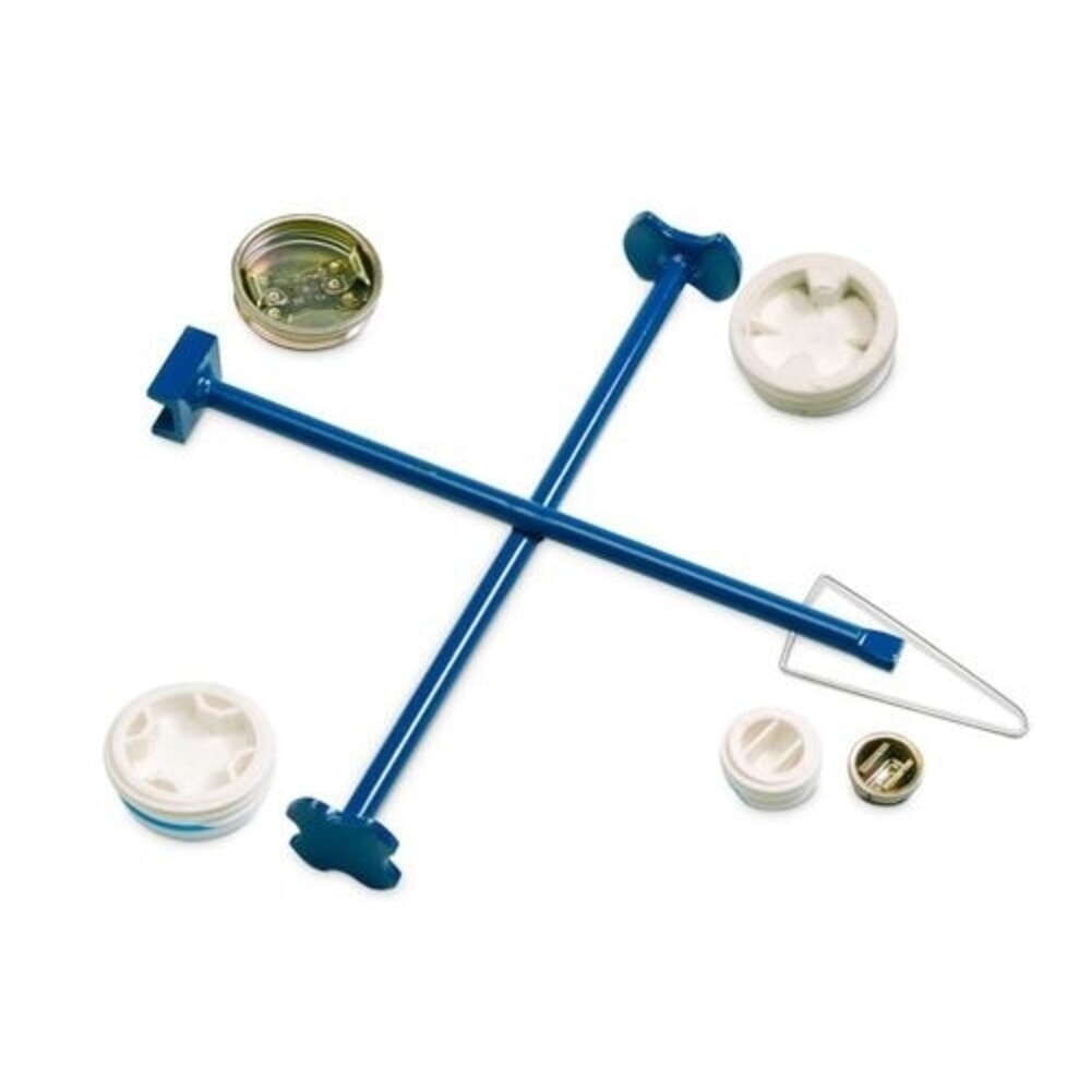 N° de l'image du produit 2 : Denios clé à fût en croix, en acier peint, pour ouvrir les fermetures de fût les plus courantes