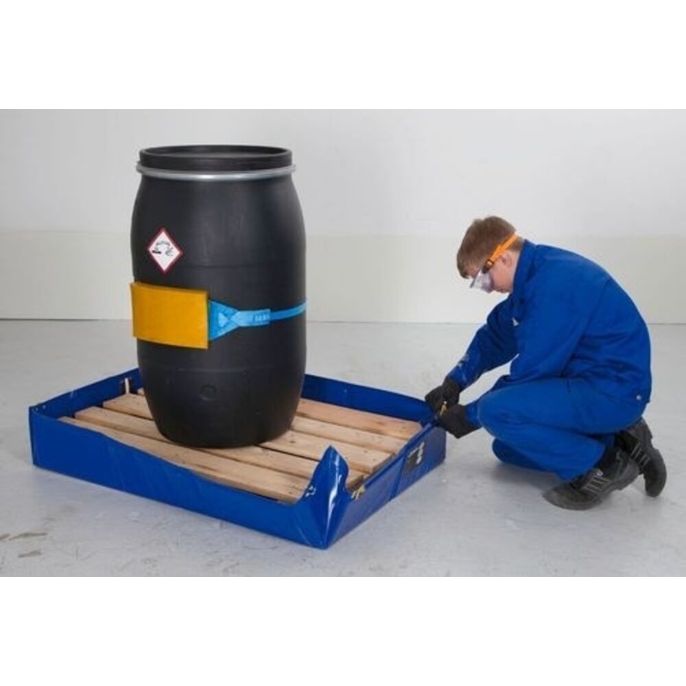 N° de l'image du produit 3 : Denios bac de rétention réutilisable pliable en plastique, volume de 210 l, H x l x P 225 x 840 x 1240 mm