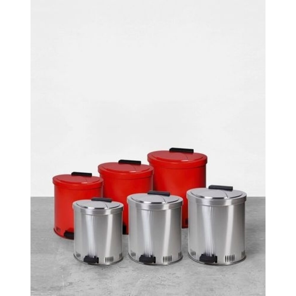 N° de l'image du produit 2 : Denios conteneur de déchets de sécurité, en acier inoxydable, avec amortissement du couvercle, volume de 20 l